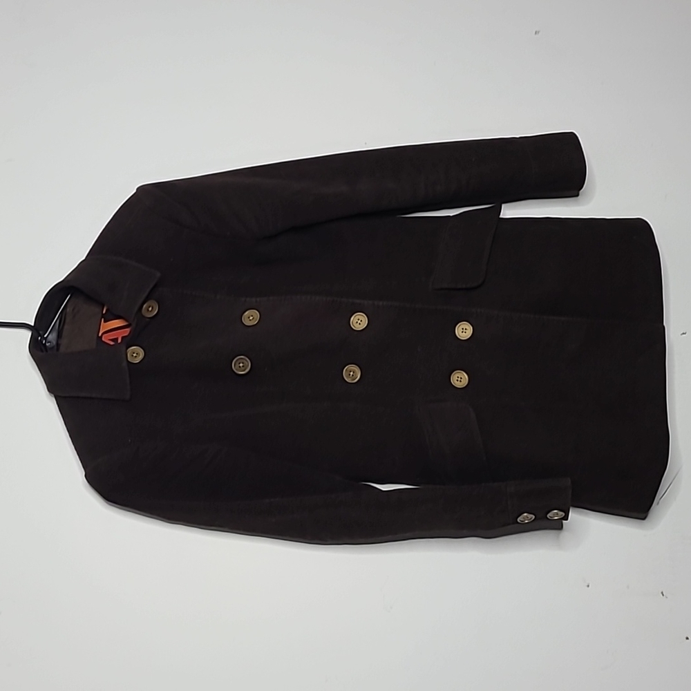 Adrienne Vittadini size 6 brown peacoat